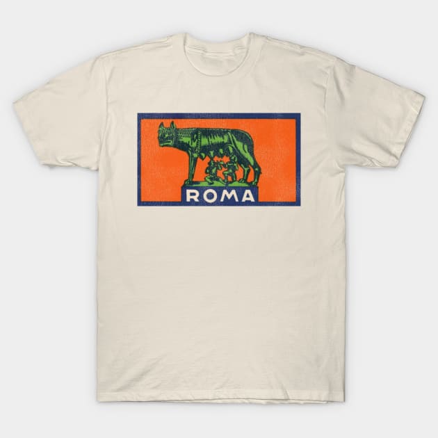 Roma Vintage Rome Italy Romulus Travel Souvenir T-Shirt by darklordpug